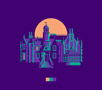 Haunted Mansion design disney ghost haunted mansion illustration mansion vector walt disney world