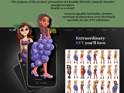 Fruits as characters artist support blockchain book illustration brand character brand design character design disney girls food illustration fruits girls healthy food illustration kid lit art kids illustrations metamask metauniverce nft nft artist nft characters nft creator