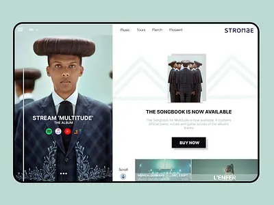 Stromae (Landing Page Design) design ui ux web design