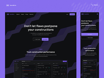 SmartBrick - Website app dashboard desktop figma mobile ui ux website