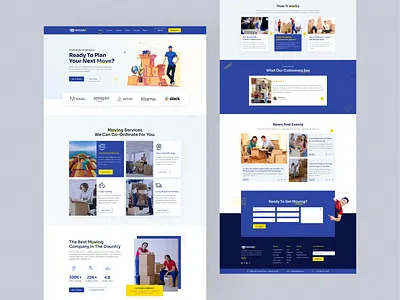 Moving Service Company Website cargo home delivery logistics web design