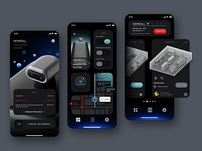 Mobile app for heimdall robot app graphic design robot ui ux