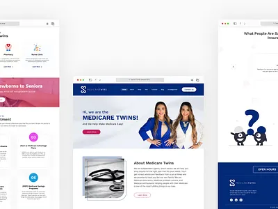 Medicare Website | UI/UX Design | MEDICARE TWINS! creative design figma medical medical website medicare medicare website ui uidesign uiux ux webdesign webui