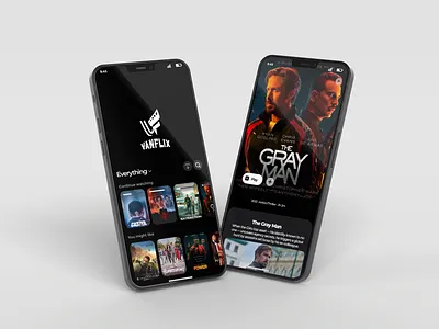 Vanflix: Movie App app design app ui ui ui ux