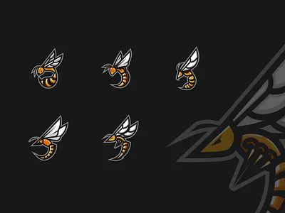 Logo Bee art flat illustration illustration art logo logotype vector