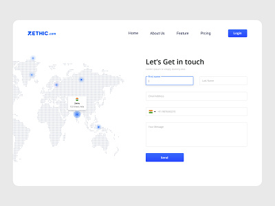 Contact page contact page contact us page design ui web design website design zethic zethicstudio zethictech