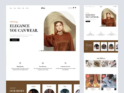E-commerce Website UI e commerce e commerce design e commerce shop fashion fashion brand landing page shopify shopify store ui uidesign web design website website design