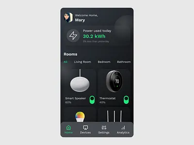 Smart Home App app design typography ui ux