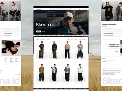 Skena.co-Fashion Ecommerce Website clothing design ecomerce fashion header marketplace minimal online store style trend ui uidesign uiux web web fashion website