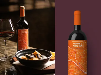 Wine Bottle Label | Nairobi Street Kitchen branding design nairobi packaging design product design streets wine wine label