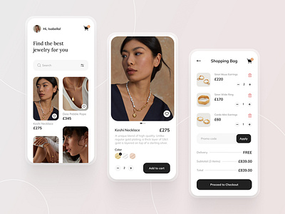 Shiny Jewelry Shop - Mobile app app design design figma jewerly mobile app ui ux