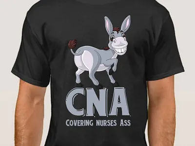 CNA Covering Nurses Ass branding t shirt design graphic design illustration logo t shirt t shirt design vector