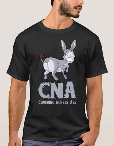 CNA Covering Nurses Ass branding t shirt design graphic design illustration logo t shirt t shirt design vector