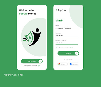 Daily UI #001 - Sign Up Screen 100 days challenge daily ui design design challenge login sign up