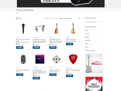 Loja Virtual - Rossi Instrumentos Musicais e commerce elementor loja virtual photoshop webdesign woocommerce wordpress