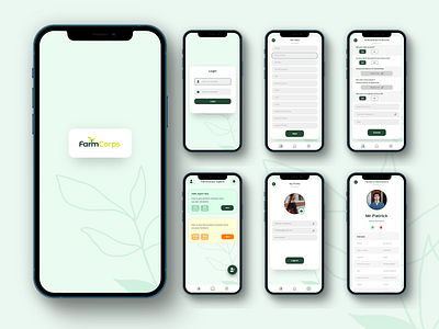 Farmcorps Mobile app dashboard mobile app ui design