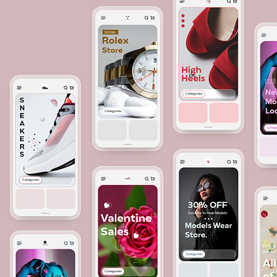Mobile store front deisgn ui ui design visual design