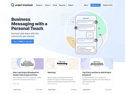 Project Broadcast illustration project broadcast web design