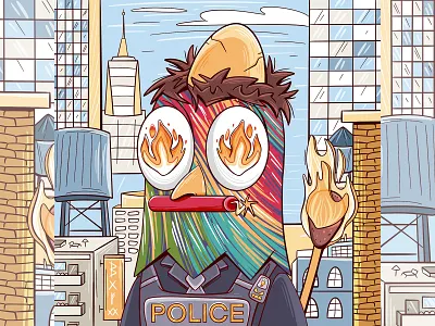 NFT art character design flat illustration personage vector