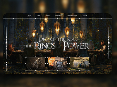 Lord of the Rings :The Rings of Power branding concept design fiction got illustration logo lord of the rings ui vector