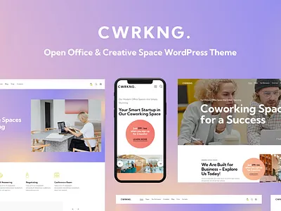 Coworking - Open Office & Creative Space WordPress Theme blog business design illustration logo web design webdesign wordpress wordpress theme wordpress themes