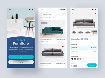 Furniture Apps Explorations app chair clean furniture furniture apps interior lamp minimal minimalist mobile mobile apps product design property shop table ui uiux ux