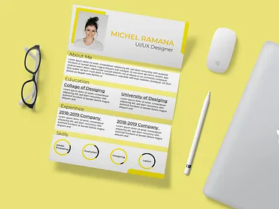 Minimal Resume Design cv design graphic design personal identity resume resume design typography
