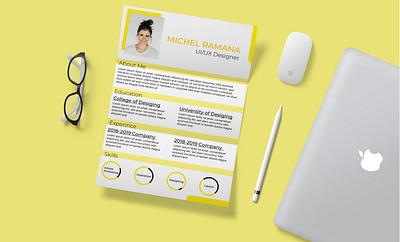 Minimal Resume Design cv design graphic design personal identity resume resume design typography