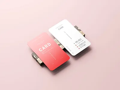 Rounded Corner Business Card Mockups Free business card business card mockup download free mockup rounded corner template visiting card