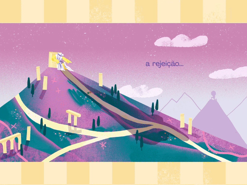 Atlas after effects animation animation 2d atlas book character design cloud digital fox god gods greek hare illustration jupiter mountain photoshop rabbit roman