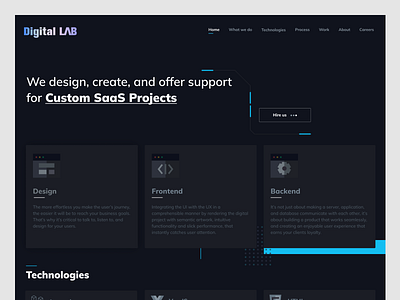 Web Agency homepage agency digital agency nuxtjs strapi ui ui design uiux ux web agency