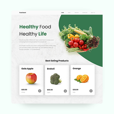 FoodBow Website Ui ecommerce figma graphic design ui