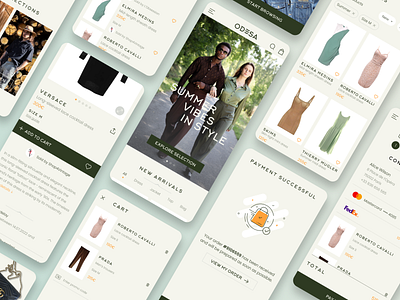 Vintage fashion marketplace, mobile app app clothing design fashion marketplace mobile summer ui vintage