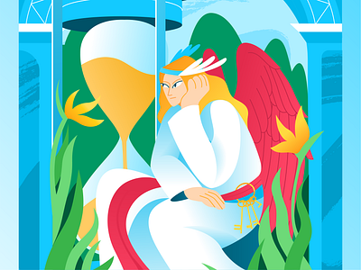 Tarot N14 — Temperance 2022 character character design design illustration tarot tarot cards vector