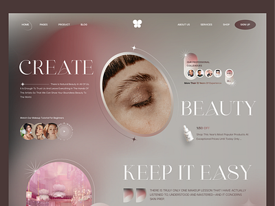 Beauty Salon landing page beauty beauty landing page beauty salon branding classic ecommerce hero section home page homepage landing landing page minimalist modern product design salon ui ux web website website design