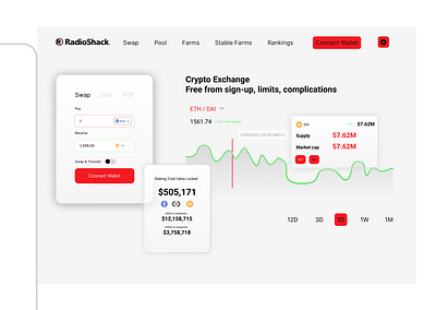 Radio Shack - Crypto Swap Website Redesign artdirectors design dribbble editorial illustration inspiration ui user ux