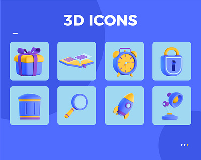 3D Icon Pack 3d asset blender color design designer icon ui