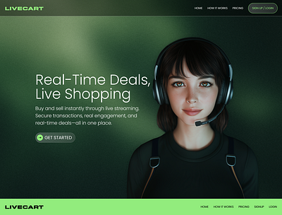 LiveCart – The Future of Live Shopping ai aiinterface aiux artificialintelligence chatbot live shopping product design streaming ui design virtualassistant