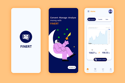 Money converter : crowwwn submission animation app app design design figma flutter homescreen illustration mobil ui