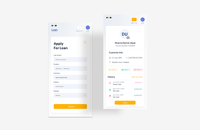 Loan App bank app design illustration loan app ui ux vector