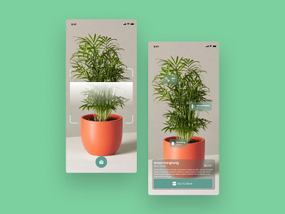 Nanem - Plant App adobe xd branding clean design figma glass graphic design green interface mobile online plants scanning shop trend ui uiux user ux web