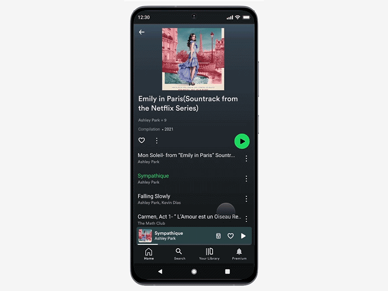 Spotify: Album Cover Animation app design figma mobile app protopie prototyping ui