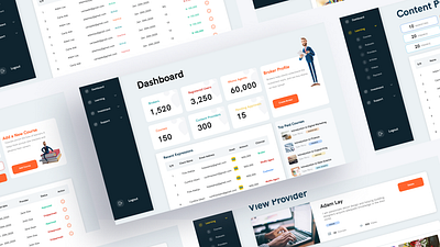 Admin side of a Learning Management System dailyui design mobile ui uidesigner ux