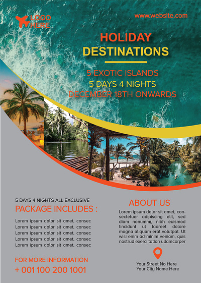 TRAVEL AGENCY FLYER TEMPLATE flyer marketing print design travel agency