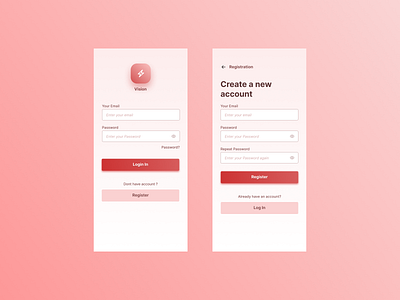 Quiz App - Login and Registration UI login mobile registration ui