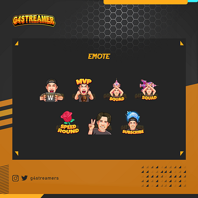 CUSTOM EMOTES animation boy branding custom emotes design emotes emotes design emotes for twitch gamers graphicdesign handsome illustration logo logo design man twitch emotes ui