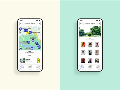 Who's Here - Location meeting app UI app socialmedia ui ux