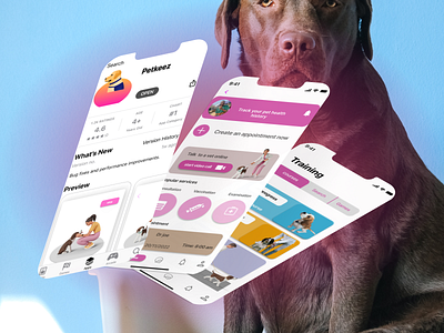 petkeez mobile pet app graphic design mobile app pet ui uiux ux