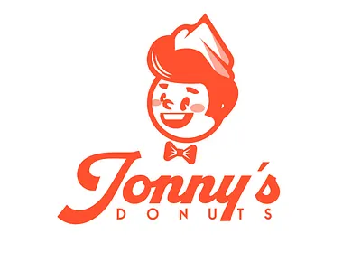 Jonny´s Donuts design diseño de logo diseño plano graphic design illustration logo logo logodesign design logodesign design brand marca tipografía