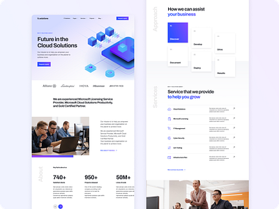 IT Solutions landing page | light version cloud solutions design digital services figma html5 it solutions landing page onepage ui ui design ux ux design web design wordpress